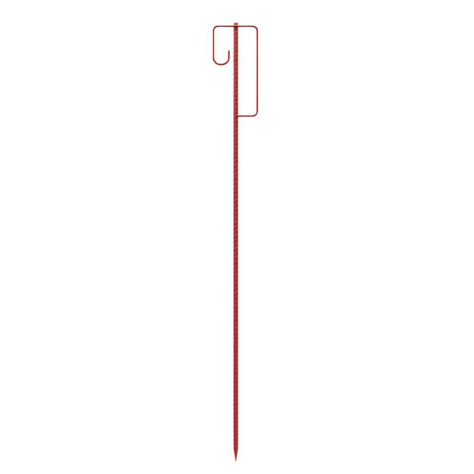 Schake Absperrleinenhalter, UVV-Bügel, rot, Rundstahl, geriffelt, Ø 12mm, 1,20m