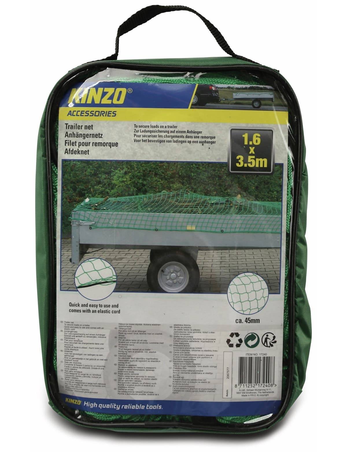 KINZO Anhängernetz 160x350 cm