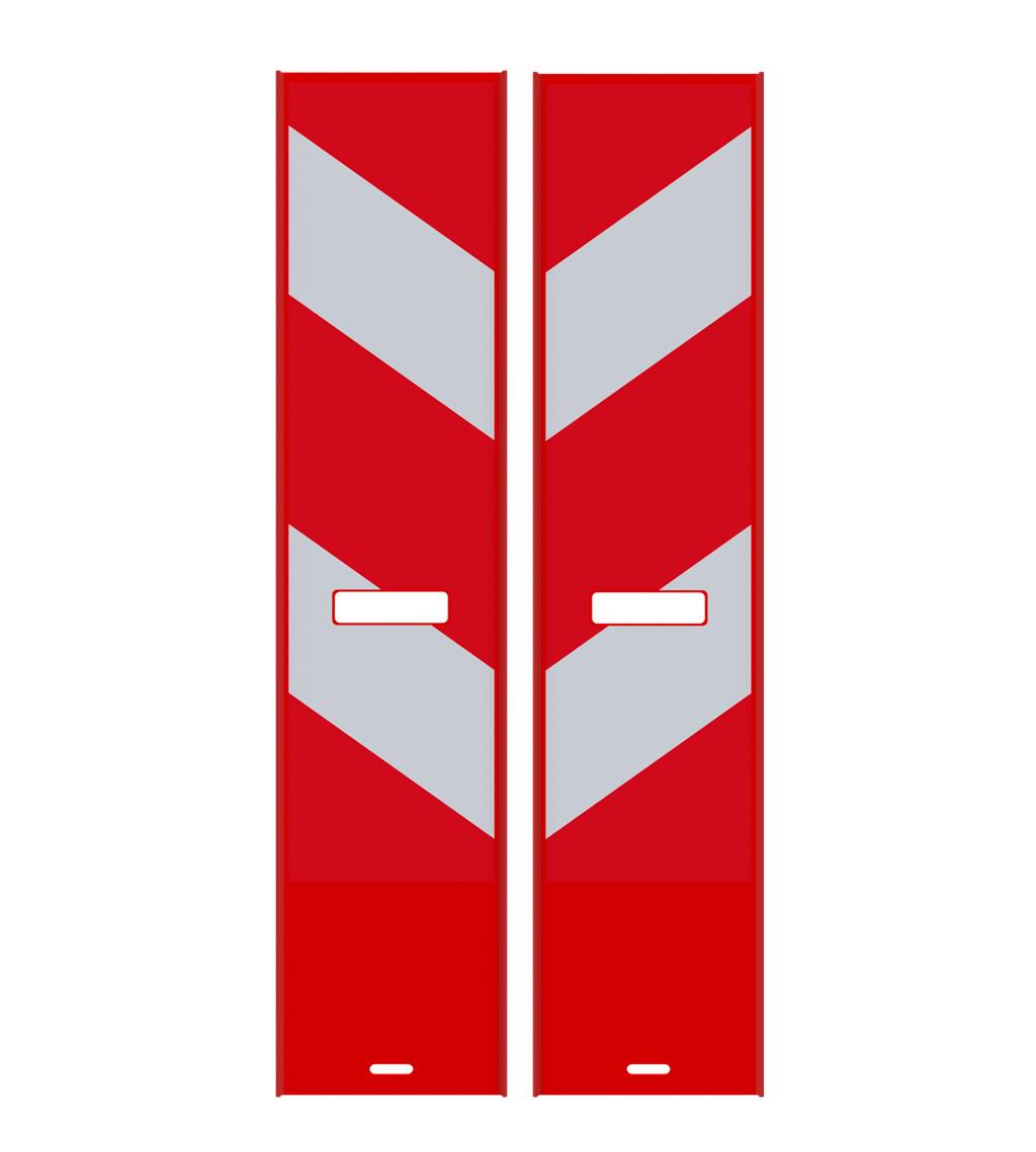 Schake 36050/2 Flachbake Folie Typ RA2/B doppelseitig rechts- / linksweisend rot / weiß