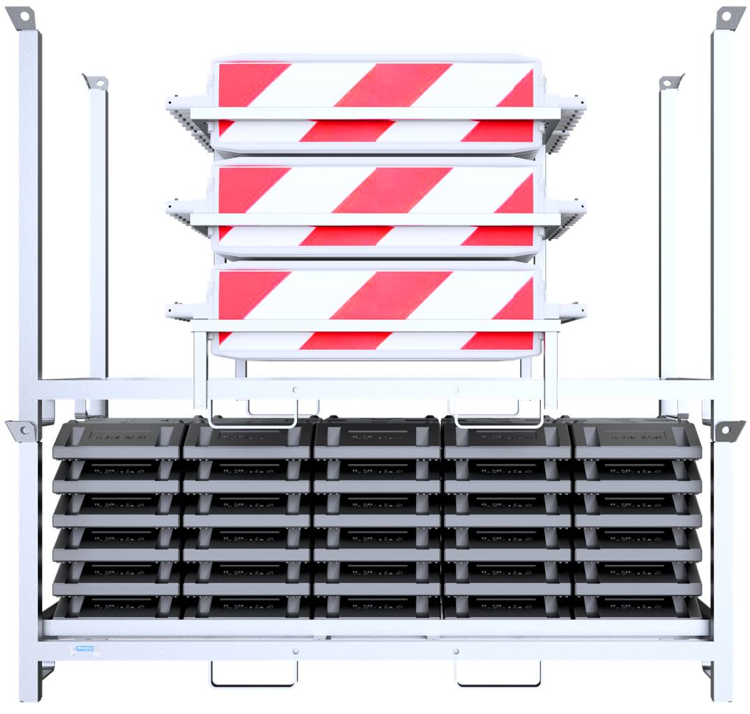 Schake 3B214-2 Lager- und Transportpalette für 30 Fußplatten
