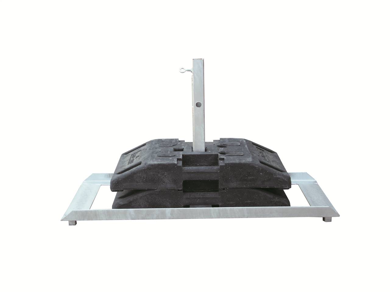 Schake 35304 Schilderständer zur Aufnahme von 40 x 40 Schaftrohr Vorrichtung für 4 Fußplatten