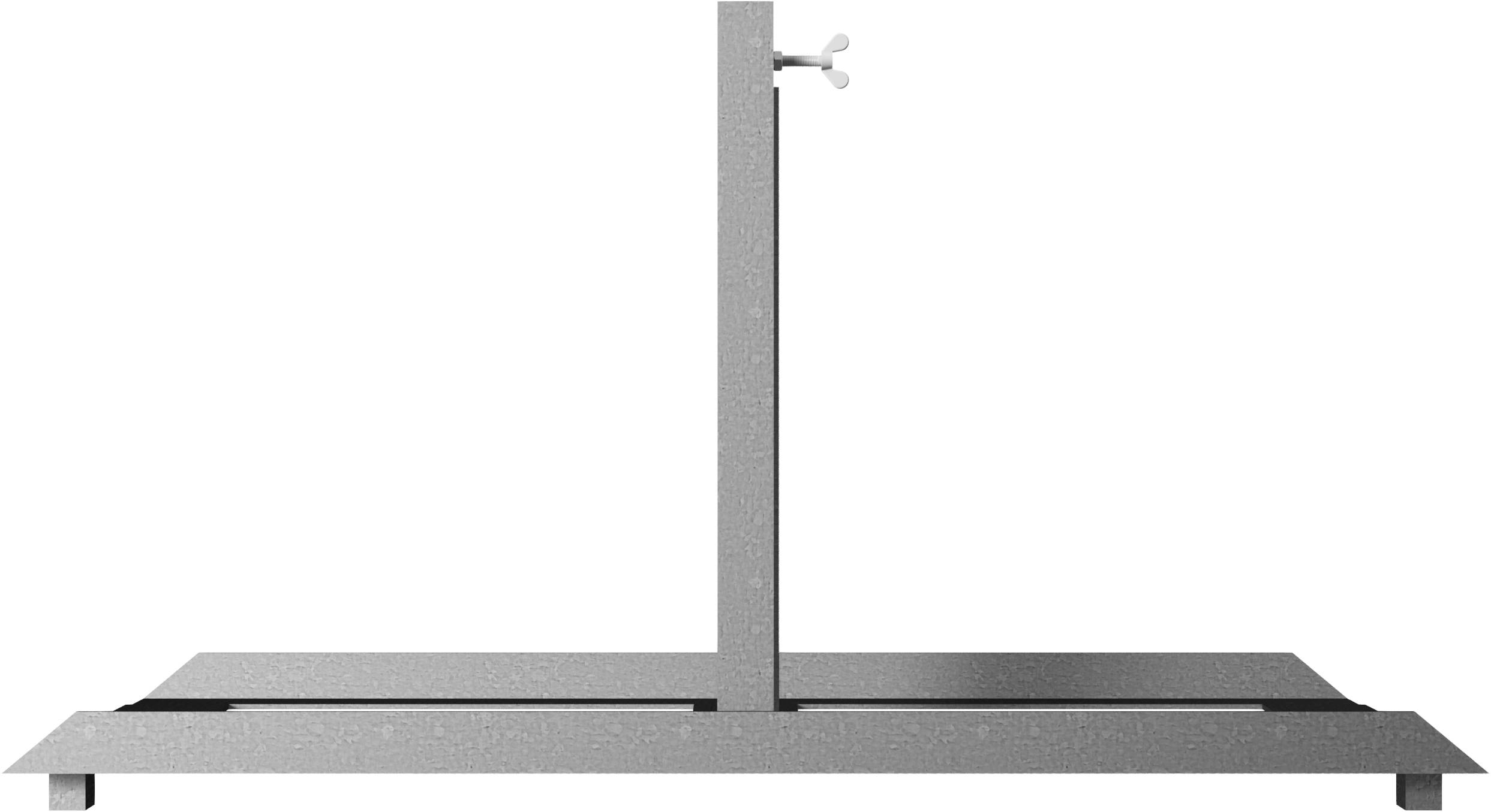 Schake 35304 Schilderständer zur Aufnahme von 40 x 40 Schaftrohr Vorrichtung für 4 Fußplatten