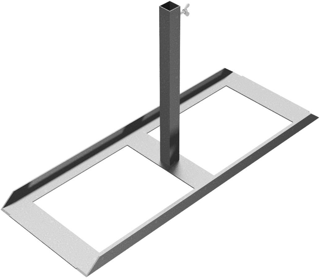 Schake 35304 Schilderständer zur Aufnahme von 40 x 40 Schaftrohr Vorrichtung für 4 Fußplatten