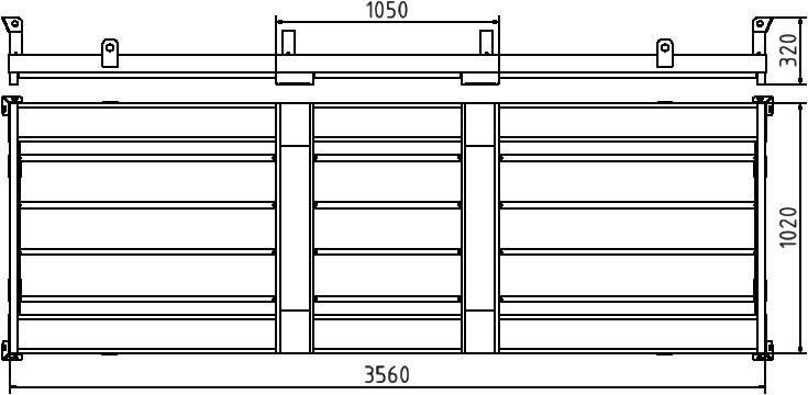 Schake 3B215 Lager- und Transporttraverse für 30 Fußplatten
