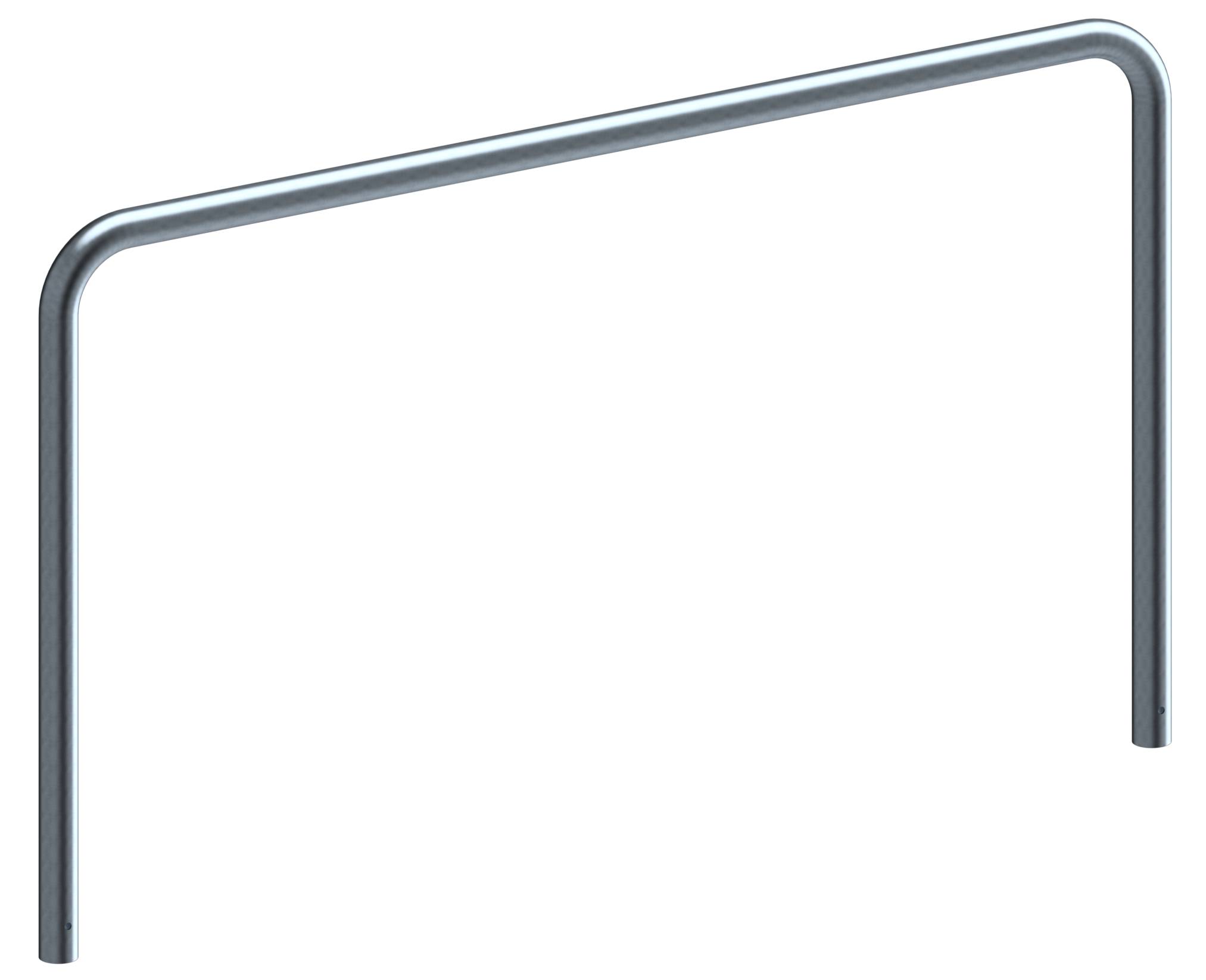 Schake 475_25 Abweisebügel Ø 76 x 2,6 mm ohne Querholm zum Einbetonieren Gesamtbreite: 2500 mm Gesamthöhe: 1500 mm feuer