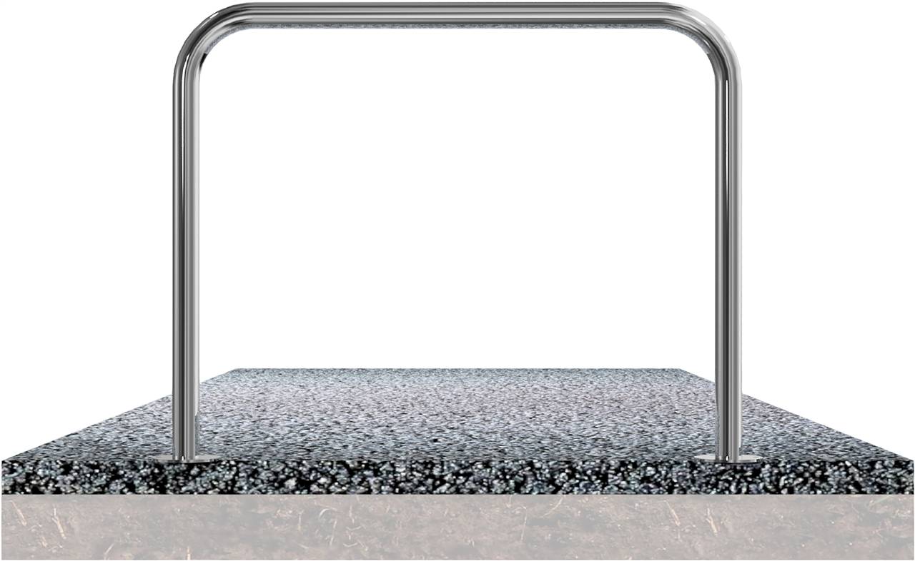 Schake 449_13P Edelstahlbügel Ø 48 mm für Dübelbefestigung ohne Querholm Gesamtbreite 1200 mm