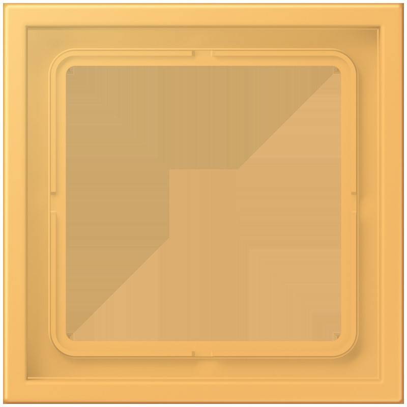 „Eine Nahaufnahme einer bernsteinfarbenen, quadratischen Kachel mit minimalistischem, transparentem Design und diagonalem Linienmuster.