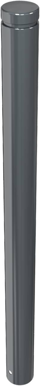 Schake 4092B Stilpoller Stahlrohr Ø 102 mm ortsfest, zum Einbetonieren mit Erdanker, Gesamtlänge ca. 1300 mm