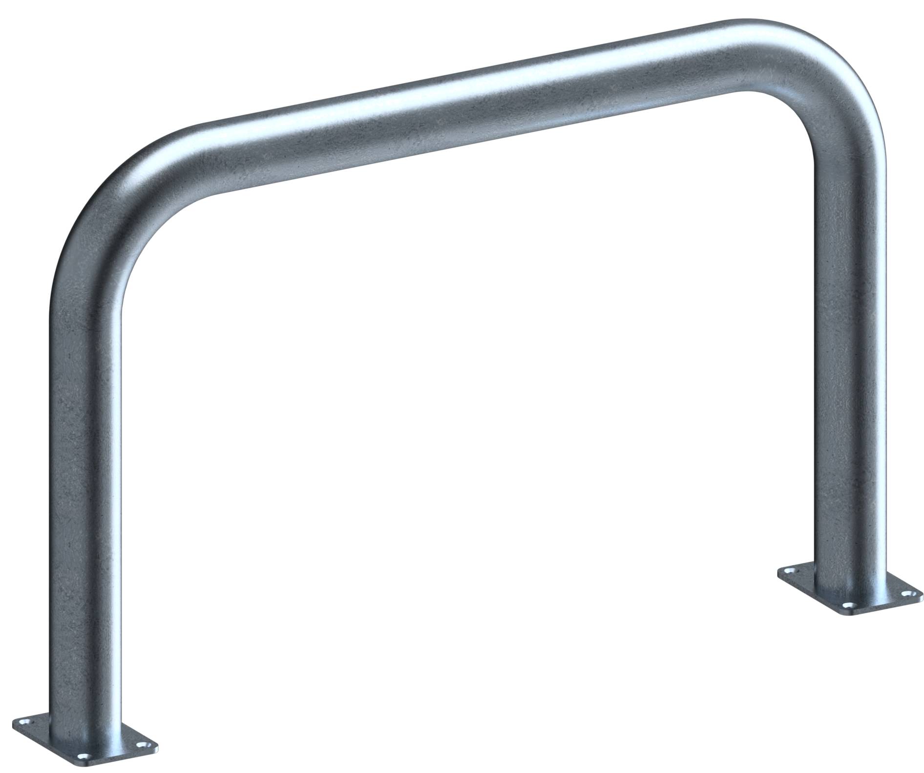 Schake 477_06P Rammschutzbügel Ø 76 x 2,6 mm ohne Querholm für Dübelbefestigung Gesamtbreite: 1000 mm Gesamthöhe: 650 mm