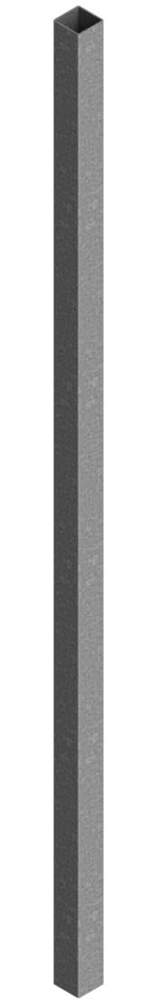 Schake 34013 Schaftrohr 40 x 40 x 1,5 mm aus Stahl, verzinkt Länge: 1,20 m