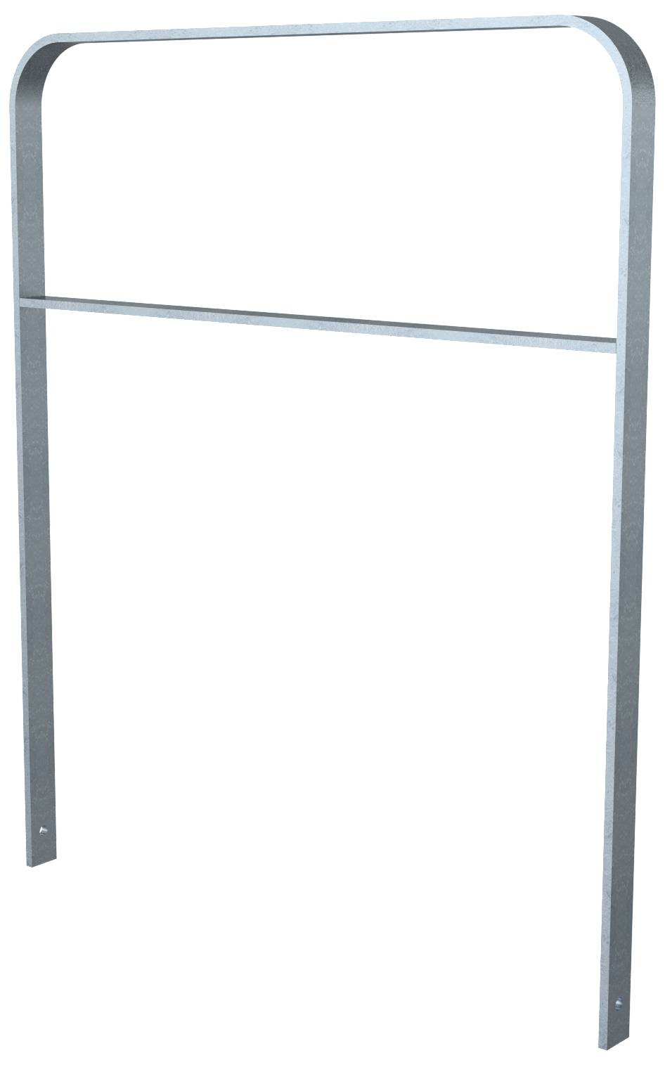 Schake 4051_100 Anlehnbügel aus Flachstahl 50 x 12 mm in gebogener Ausführung mit Querholm Gesamtbreite: 1000 mm feuerve