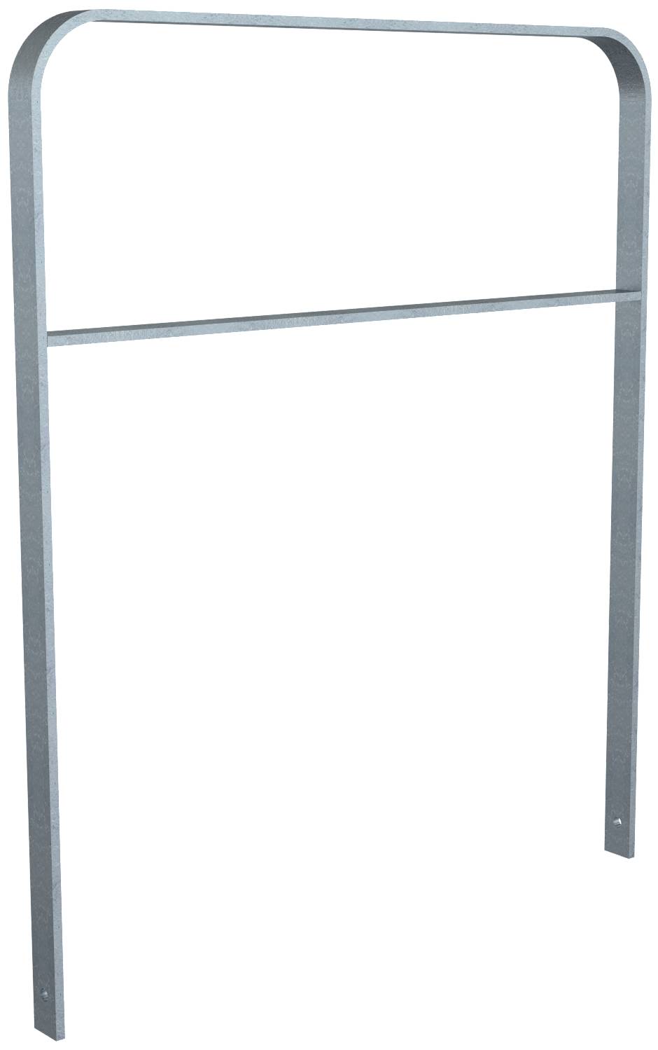 Schake 4051_100 Anlehnbügel aus Flachstahl 50 x 12 mm in gebogener Ausführung mit Querholm Gesamtbreite: 1000 mm feuerve