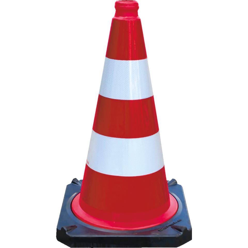 Schake Leitkegel, BAST geprüft nach TL, rot/weiß, Kunststoff, Folie Typ2, 750mm, 5kg