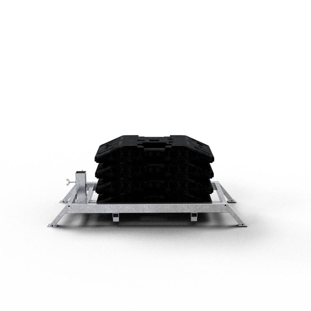 Schake 35304-2 Schilderständer zur Aufnahme von 40 x 40 und 60 x 60 Schaftrohr Vorrichtung für 4 Fußplatten