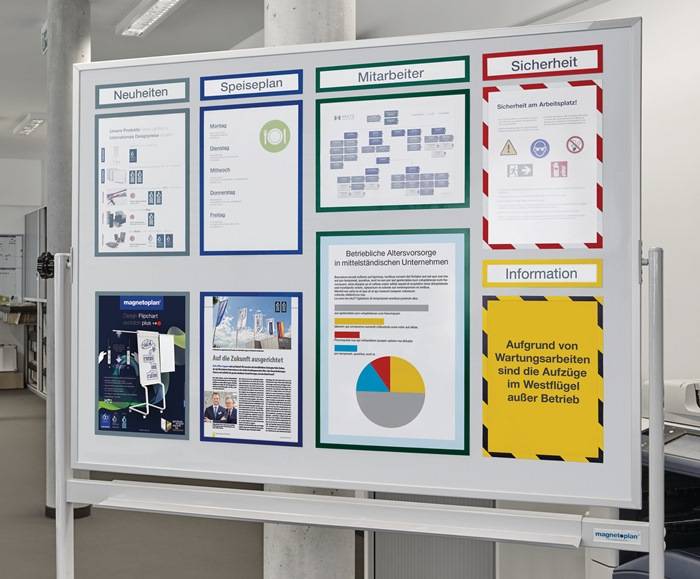 Magnetrahmen DIN A3 grau magnethaftend MAGNETOPLAN