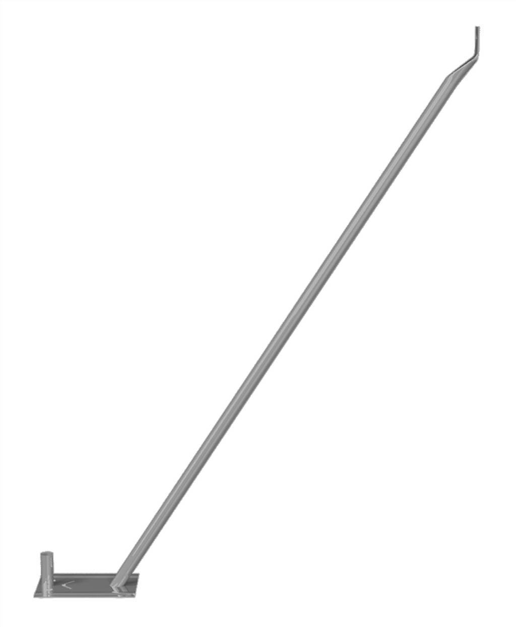 Schake 3B1542 Mobilzaun-Stützstrebe mit Rohrstutzen verzinkt ohne Schelle ohne Erdnagel