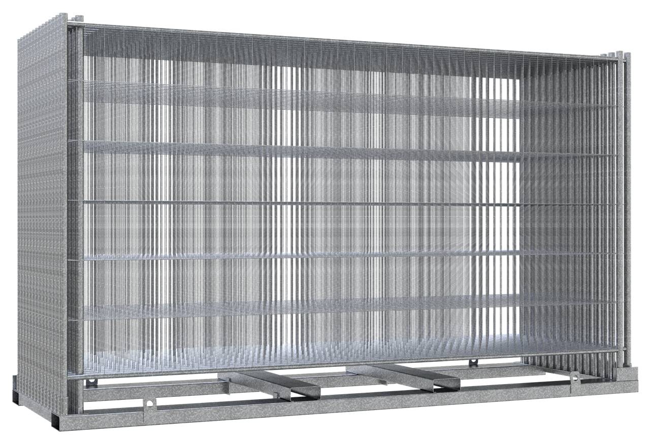 Schake 3B211K-SET1 SET mit 30 Bauzäunen und Zubehör auf Kombipalette Mobilzaun ,,Light