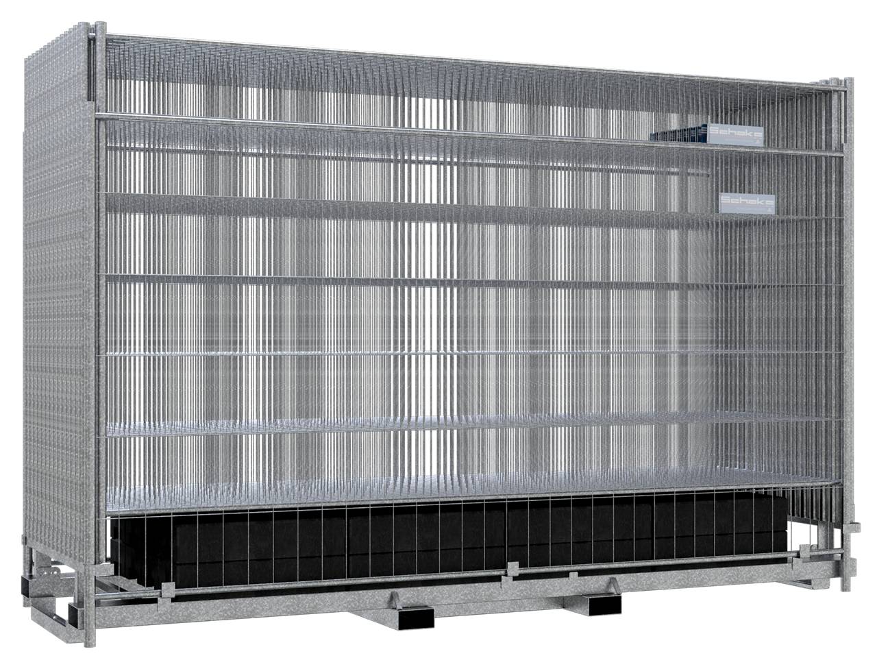 Schake 3B211K-SET1 SET mit 30 Bauzäunen und Zubehör auf Kombipalette Mobilzaun ,,Light