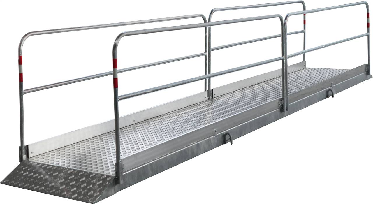 Schake 2027513 Grabenbrücke aus Stahl / Aluminium Breite: 1,30 m, Länge: 5,50 m