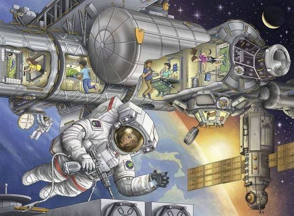 Ravensburger - Wieso? Weshalb? Warum? Auf der Weltraumstation, 100 Teile