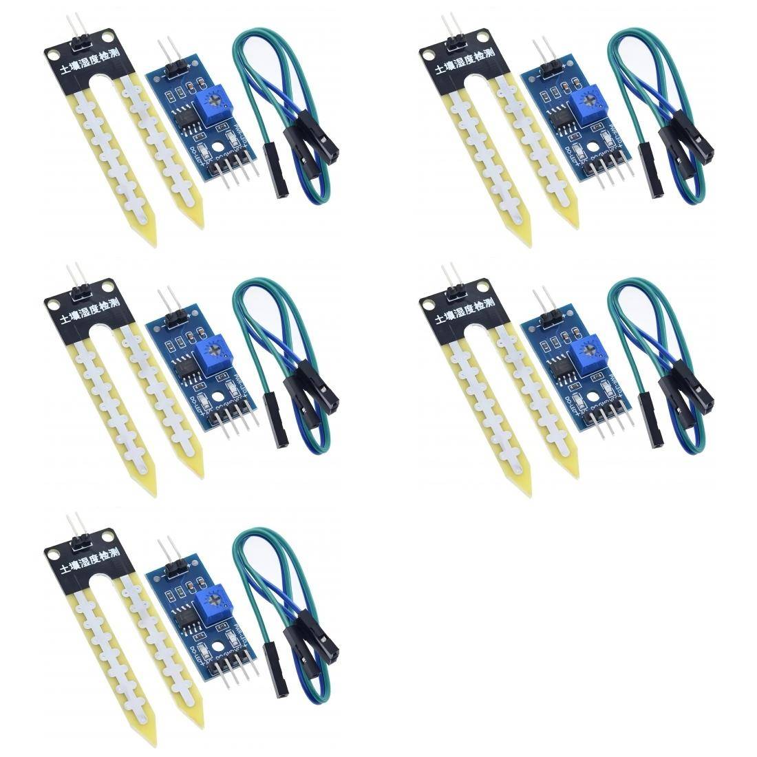 5 x Feuchtigkeitssensor mit digitalem und analogem Ausgang