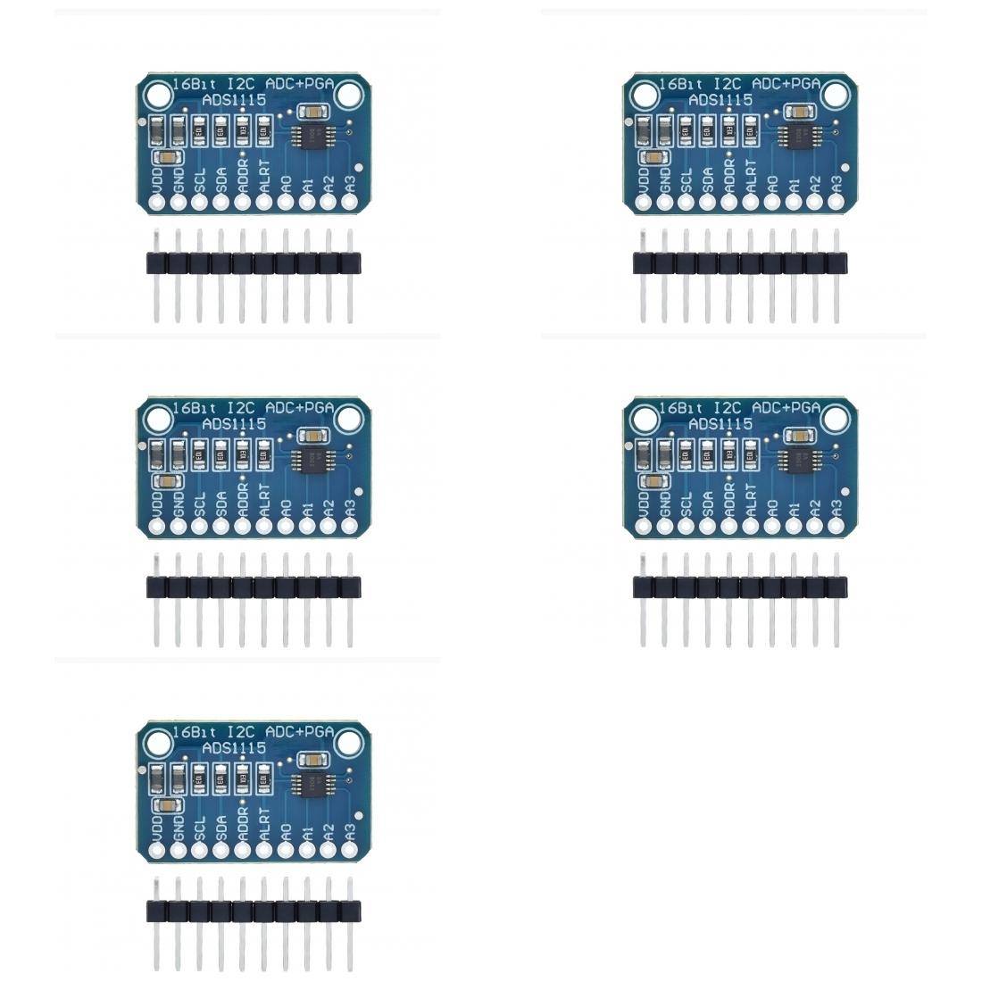 5 x ADS1115 4-Kanal 16 Bit AD Wandler Breakout Board