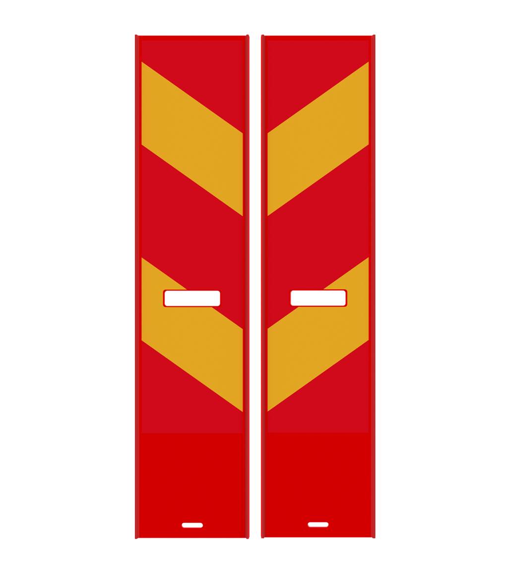 Schake 36050/3SK Flachbake Folie Typ RA2/C doppelseitig rechts- / linksweisend rot / gelb