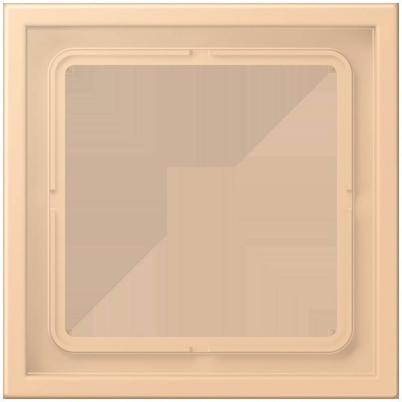 Eine beige, quadratische Deckenplatte mit einer zurückgesetzten Mitte und glatten Kanten, die üblicherweise für Inneneinrichtung und Akustik in gewerblichen Räumen verwendet wird.