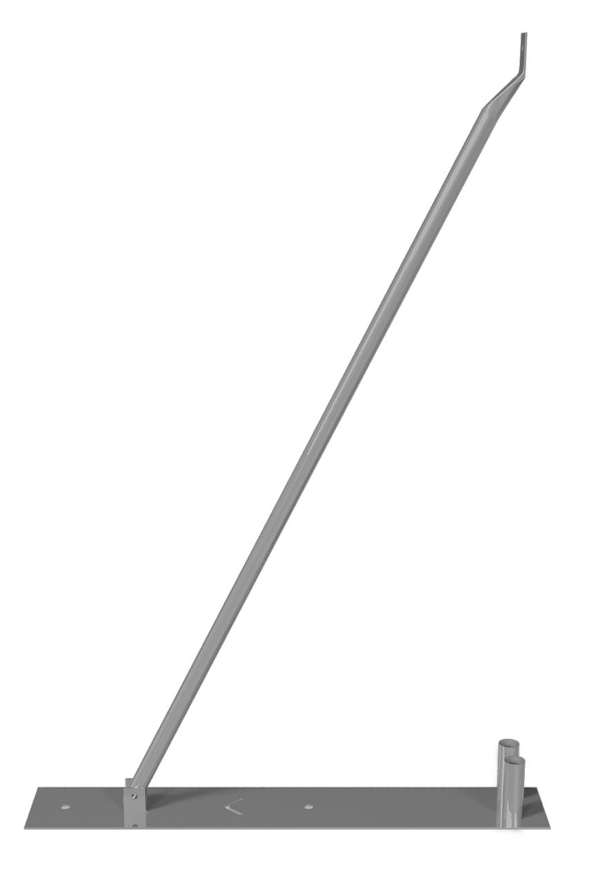 Schake 3B1543-1 Mobilzaun-Stützstrebe inkl. Bodenplatte verzinkt mit Schelle