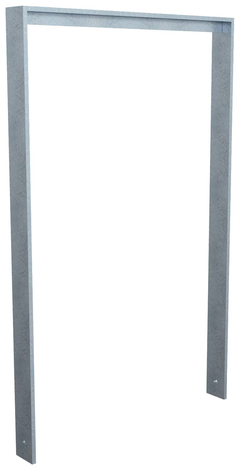 Schake 4152_075 Anlehnbügel aus Flachstahl 80 x 12 mm mit Unterzug Gesamtbreite: 750 mm feuerverzinkt