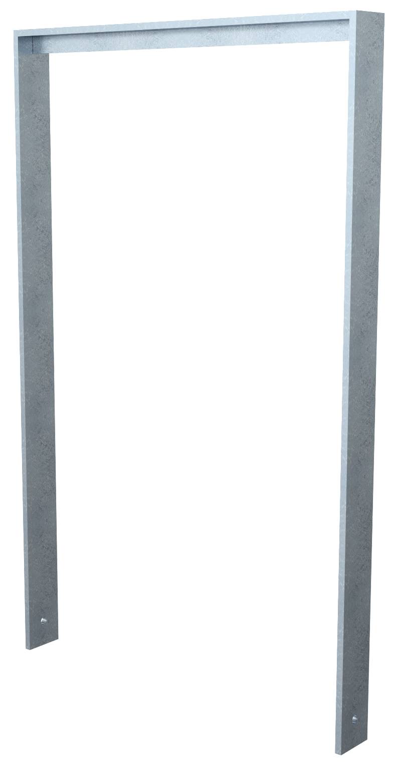 Schake 4152_075 Anlehnbügel aus Flachstahl 80 x 12 mm mit Unterzug Gesamtbreite: 750 mm feuerverzinkt