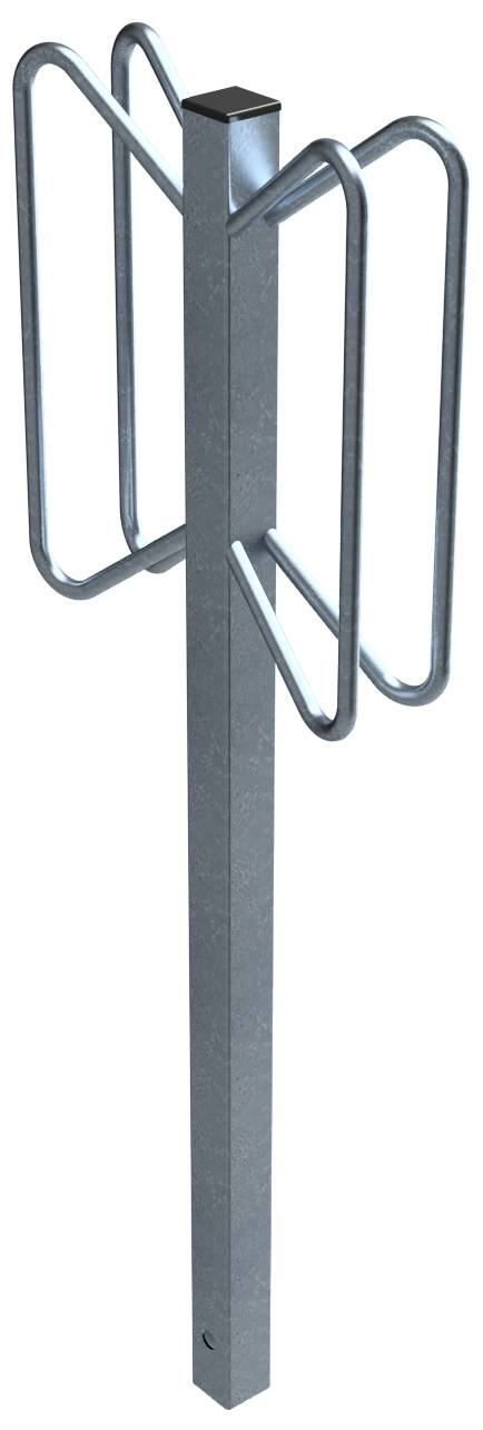 Schake 421_52 Fahrradständer Einzelparker Einzelparker zum Einbetonieren zweiseitige Einstellung