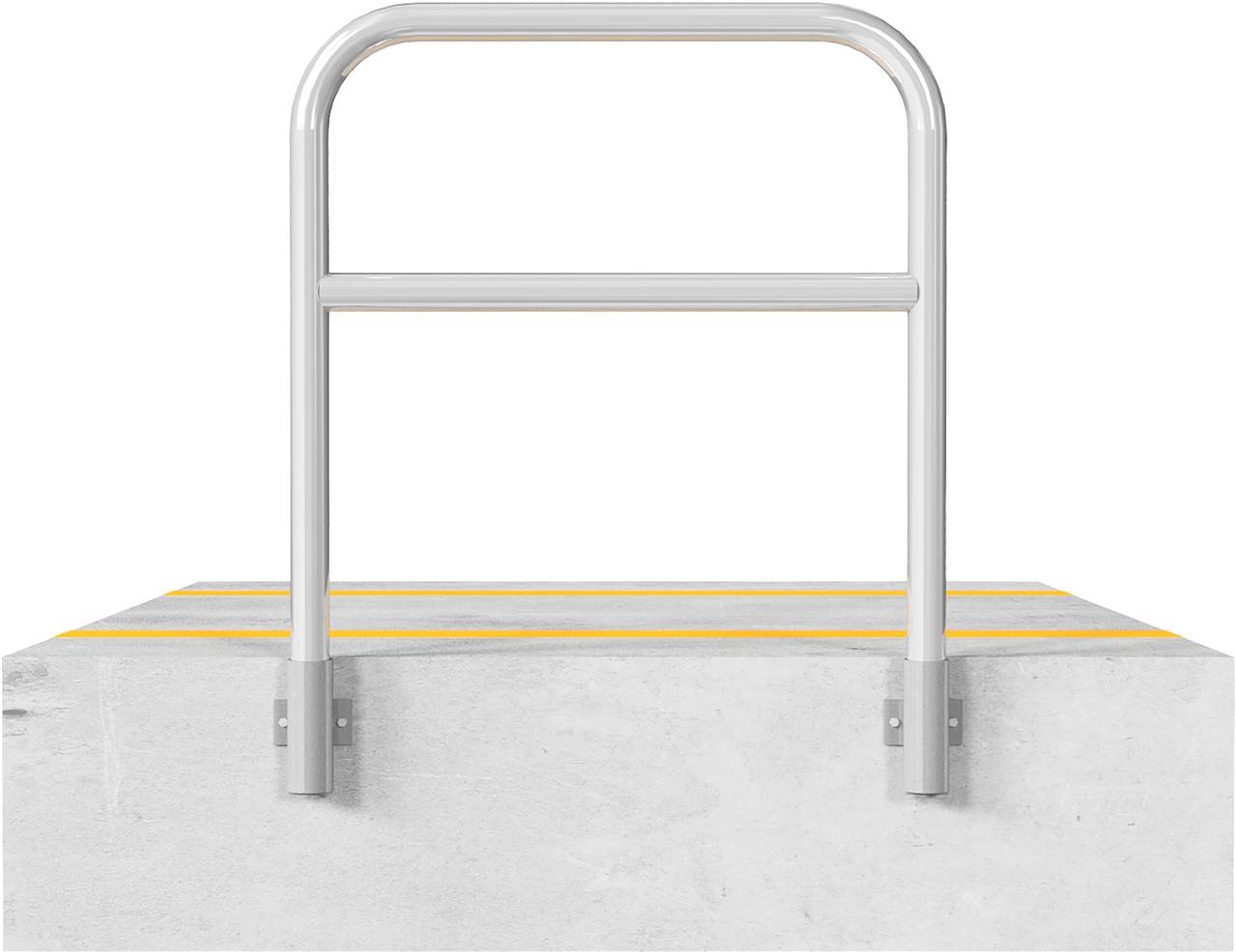 Schake 465_23W Rohrbügel aus Stahlrohr Ø 60 x 2,5 mm mit Querholm zum Einbetonieren Gesamtbreite: 1200 mm Gesamthöhe: 12