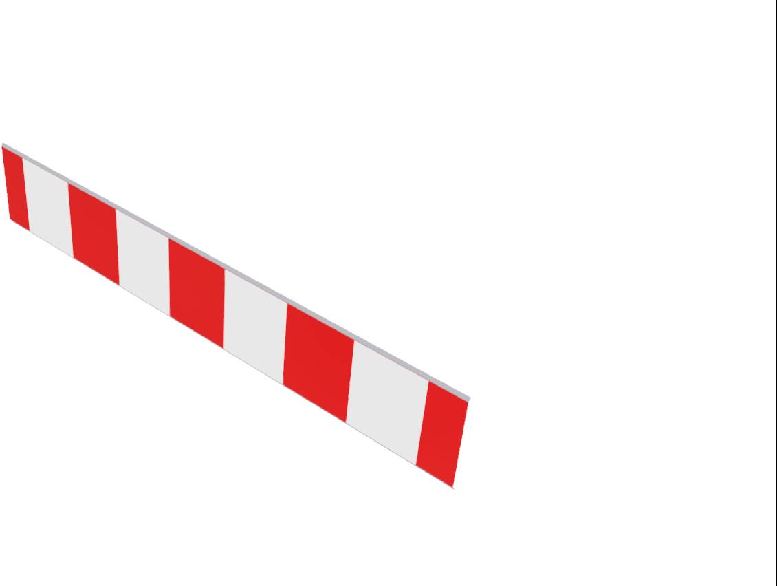 Schake 34162 Absperrschranke 250 mm hoch mit Folie Typ RA1/A rot / weiß