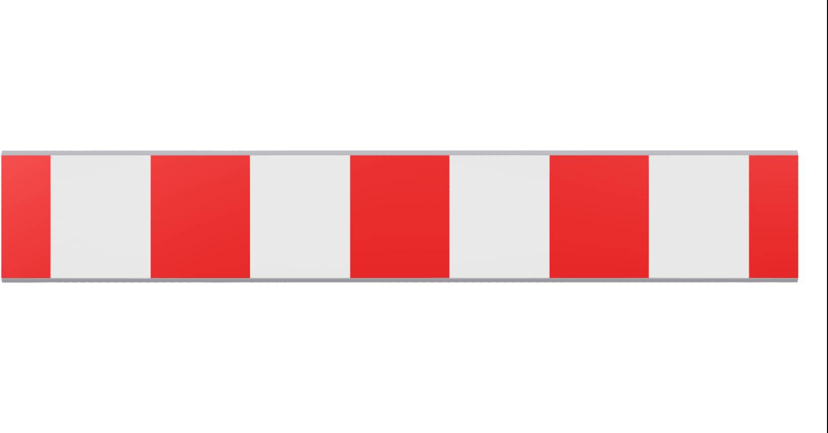 Schake 34162 Absperrschranke 250 mm hoch mit Folie Typ RA1/A rot / weiß