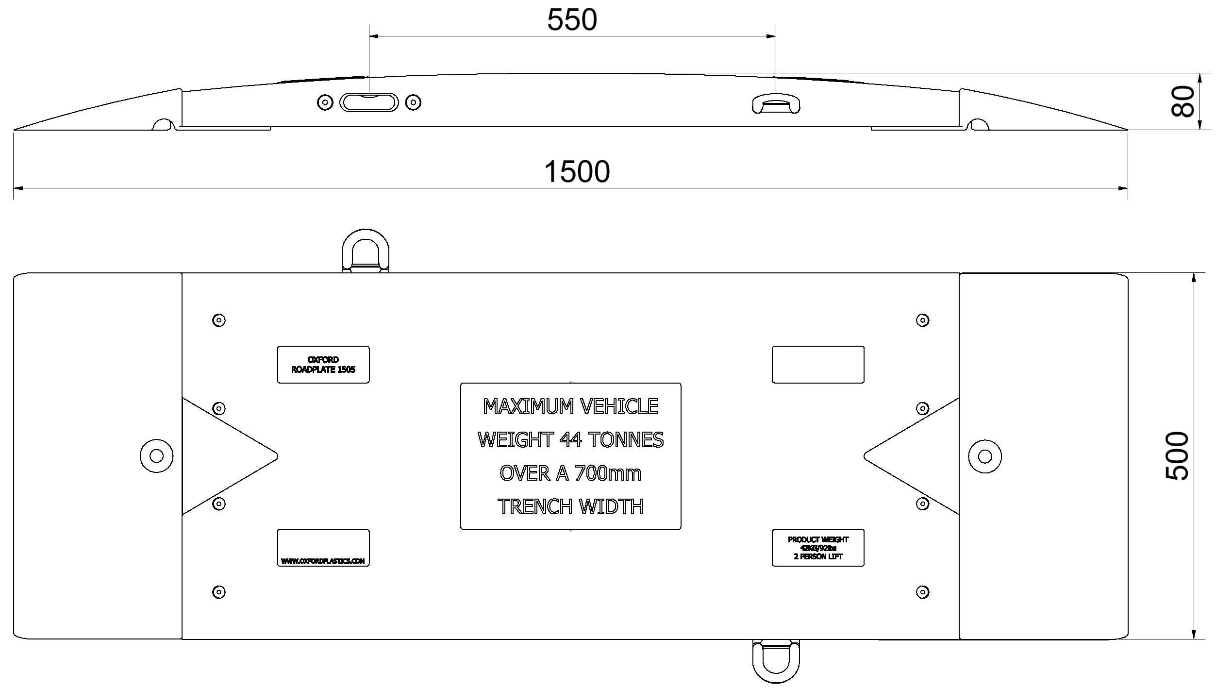 Schake 20260 Grabenbrücke aus Kunststoff Mittelstück