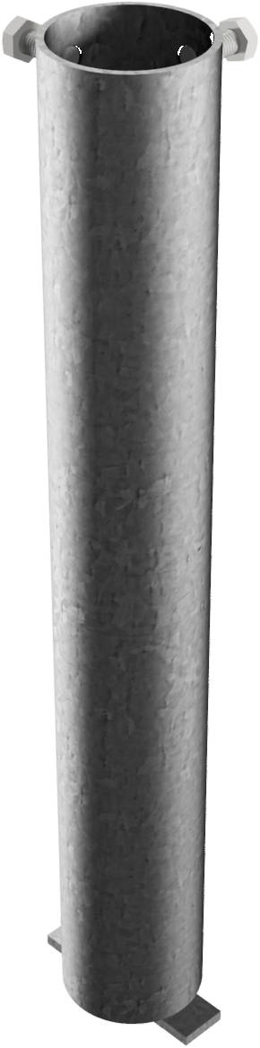 Schake 443_44 Bodenhülse mit zwei Verschraubungen für Ø 48 mm Rohrpfosten