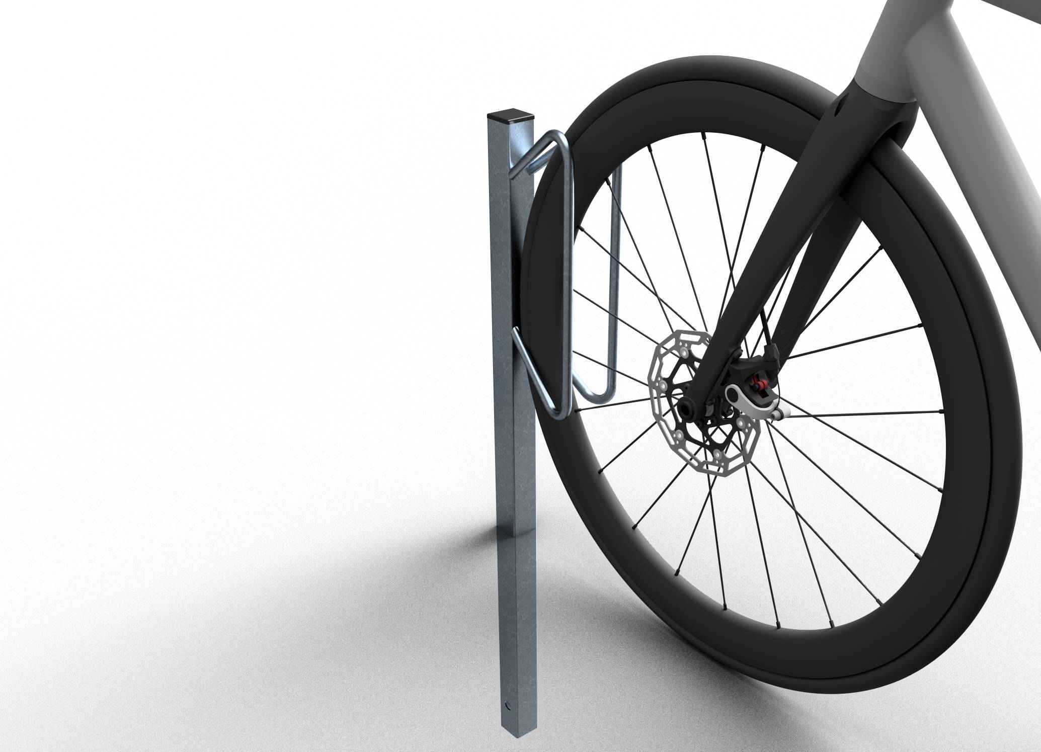 Schake 421_51 Fahrradständer Einzelparker Einzelparker zum Einbetonieren einseitige Einstellung