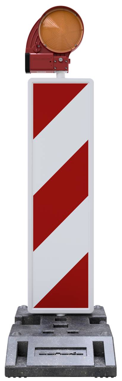 Schake 36055LL Kunststoffbake Typ 60 Folie Typ RA1/A, schraffiert doppelseitig linksweisend rot / weiß