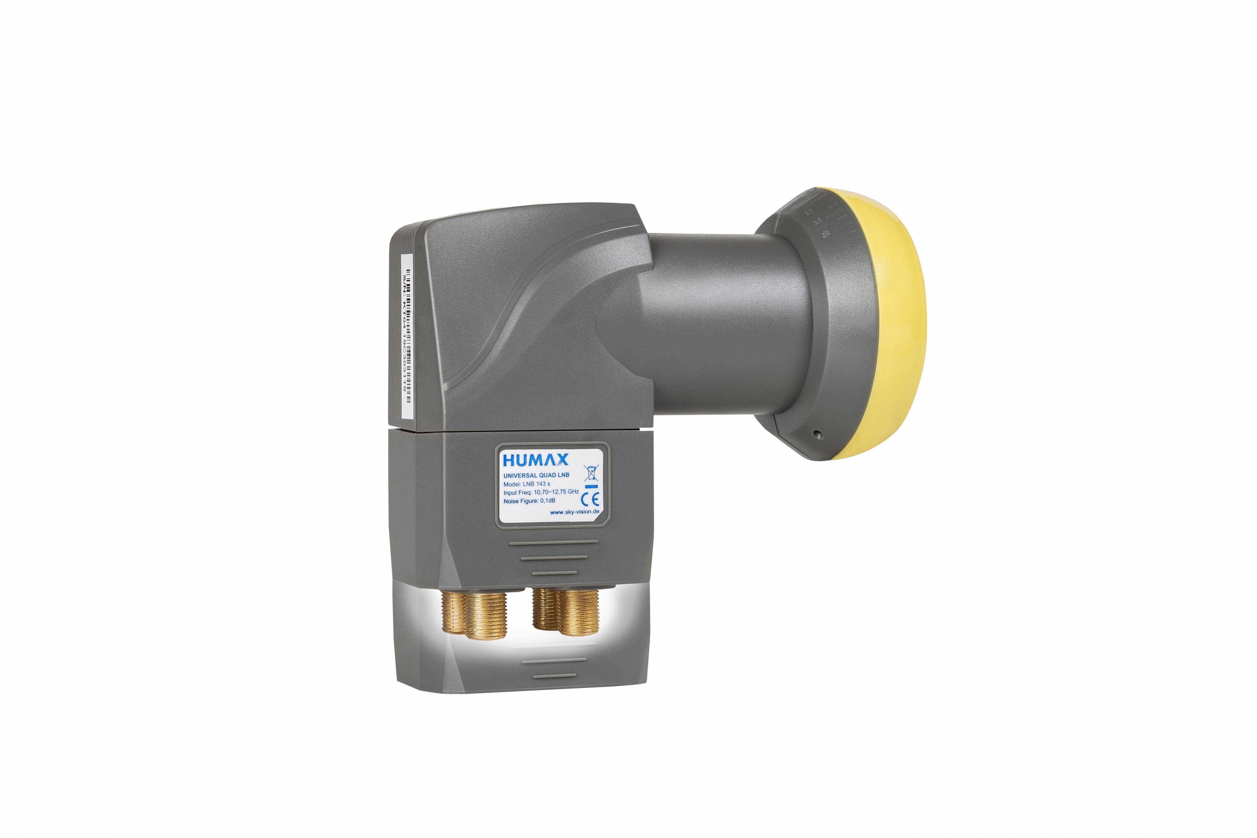 Humax Quad-Universal-LNB, Integrierter Wetterschutz, LTE-Filter, Karton