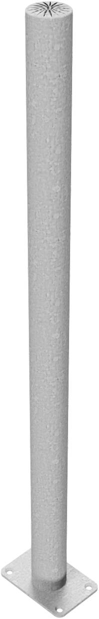 Schake 419_601 Verkehrsschutzgittersysteme Standpfosten<br><br>für Dübelbefestigung mit Abdeckkappe<br><br>Länge: 1000 mm feuerverzinkt