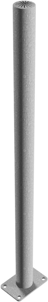 Schake 419_601 Verkehrsschutzgittersysteme Standpfosten<br><br>für Dübelbefestigung mit Abdeckkappe<br><br>Länge: 1000 mm feuerverzinkt