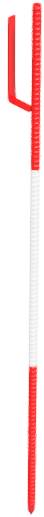 Schake 302214RH1 Lattenpfahl mit 1 Lattenhalter rot / weiß lackiert