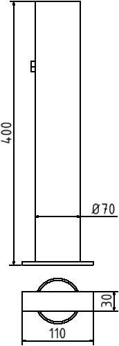 Schake 460_40 Bodenhülse für Ø 60 / Ø 76 mm Pfosten Ø 60 mm für herausnehmbare Absperrpfosten<br><br>mit Verschließeinrichtung unserer Bauart