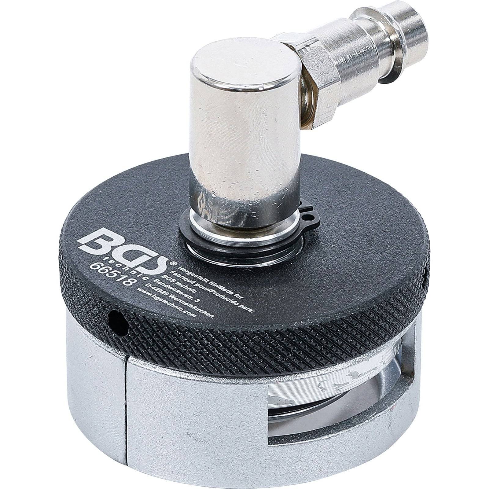 Ein Metallwerkzeug mit einem zylindrischen Kopf und einer strukturierten Basis, gekennzeichnet mit 'BGS 66518', das zur Ölfilterentfernung verwendet wird.