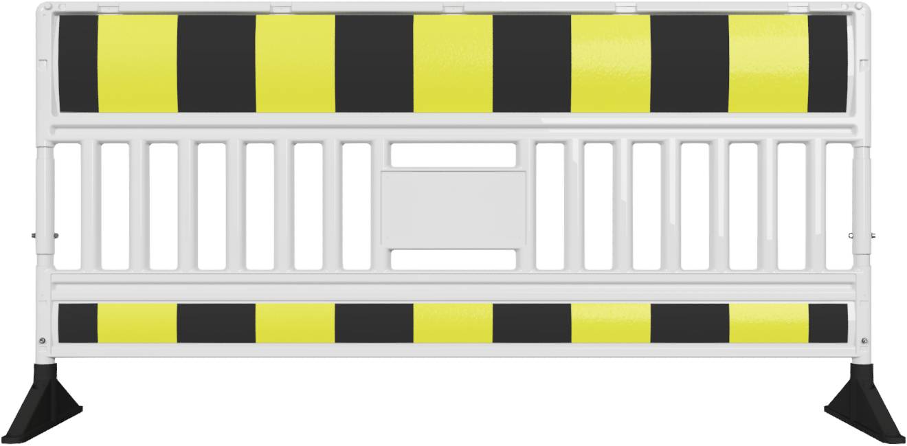 Schake 33621KF Schake EURO3 Absperrschrankengitter mit Füßen Typ ULTRA Folie Typ RA1/A, schwarz / gelb