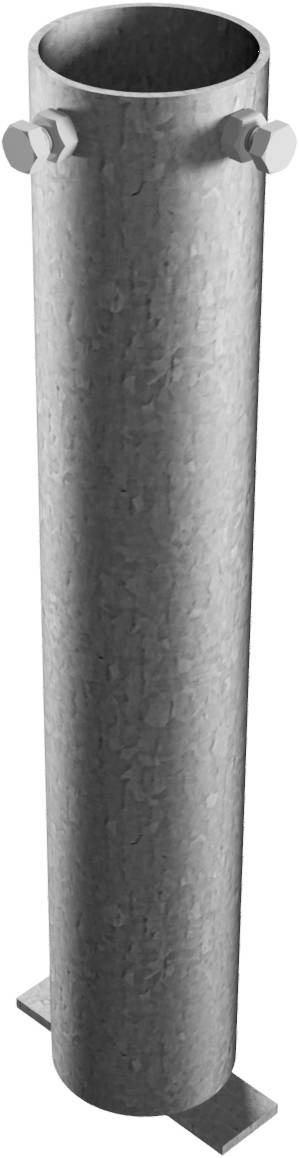 Schake 463_44 Bodenhülse mit zwei Verschraubungen für Ø 60 Rohrpfosten