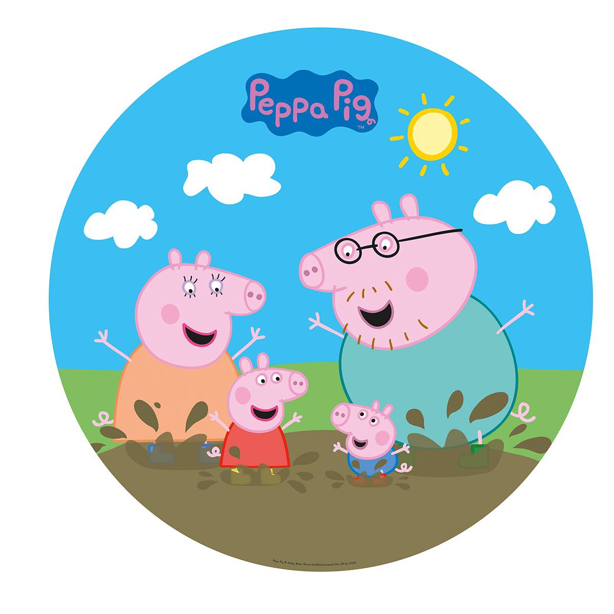 Happy People - Sprinklermatte - Peppa Wutz (Ø 150 cm) Wassersprenkler Kinder Badespaß