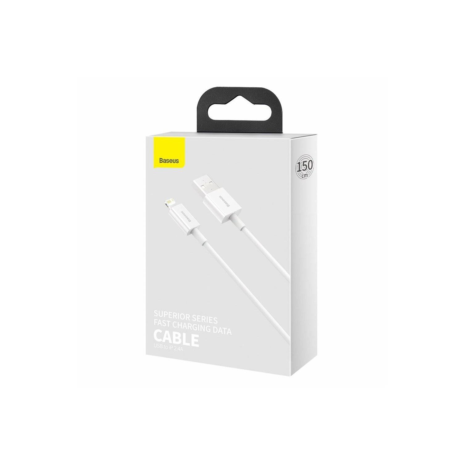 Baseus Superior Kabel USB - iPhone 2,4A 1,5 m Weiß (CALYS-B02)