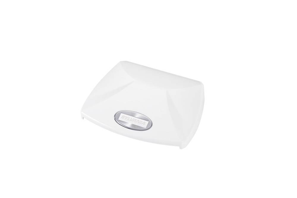 Ein weißes, rechteckiges LED-Leuchtenelement mit dem Markennamen 